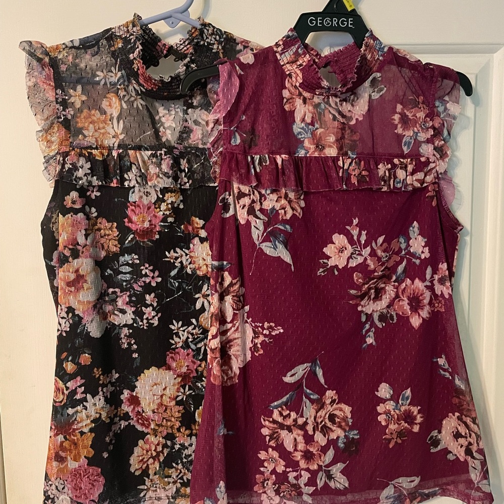 No Boundaries Floral Sleeveless Tops